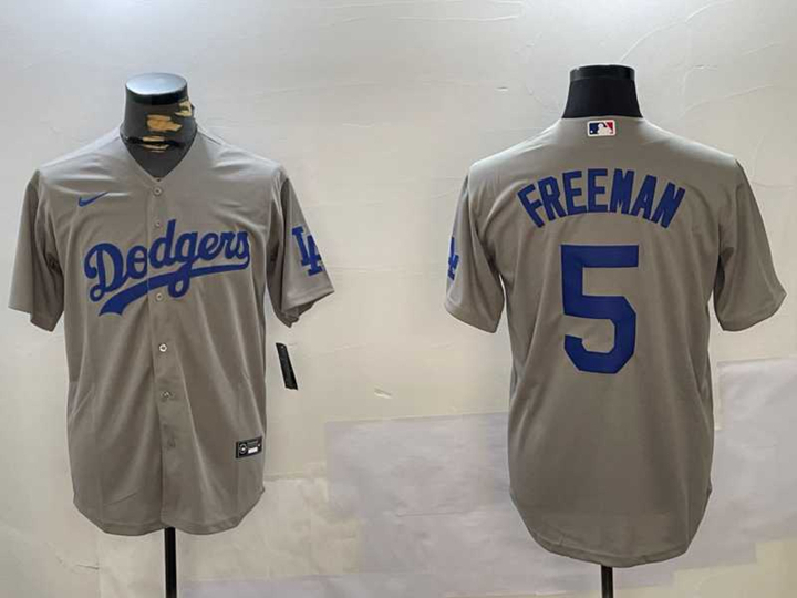 Men's Los Angeles Dodgers #5 Freddie Freeman Grey Cool Base Jersey,We sell and wholesale Men's Los Angeles Dodgers #5 Freddie Freeman Grey Cool Base Jersey on line form chian!